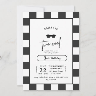 Too Cool 2nd Birthday Invitation Einladung