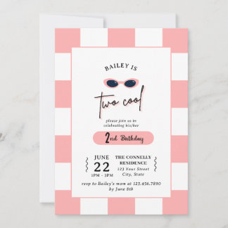 Too Cool 2nd Birthday Invitation Einladung