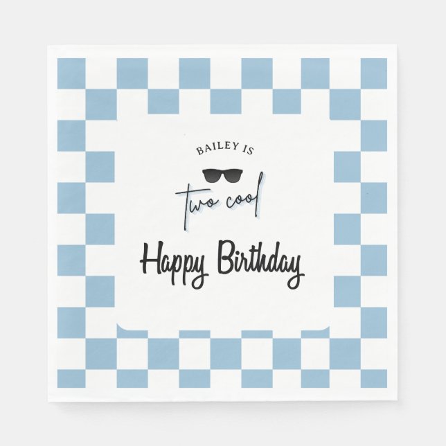 Too Cool 2nd Birthday  Serviette (Vorderseite)