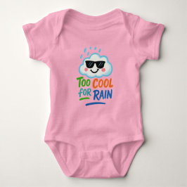 Too Cool for Rain | Cute Cloud Baby Bodysuit Baby Strampler