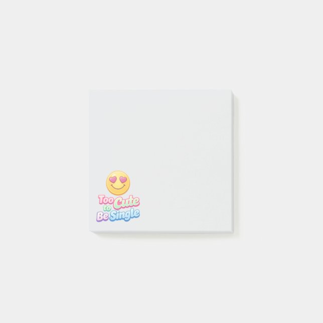 Too Cute Emoji Post-it Klebezettel (Vorderseite)