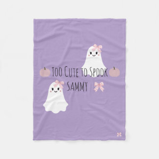 Too Cute Halloween perzonalized Baby Blanket Fleecedecke
