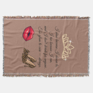 Too Glam To Care – Chic Quote Decke