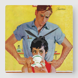 Too Late to Make Up Quadratische Wanduhr