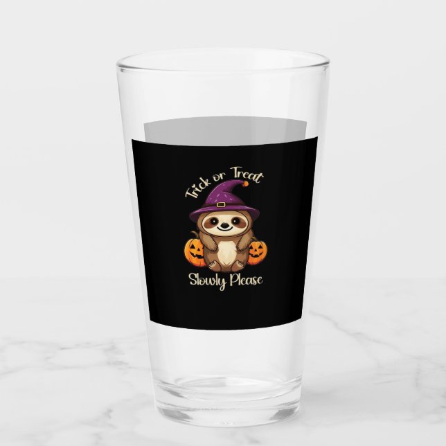 Too Lazy to be Scary Cute Halloween Sloth Classic  Glas (Vorderseite)
