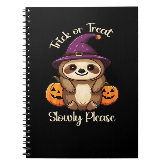 Too Lazy to be Scary Cute Halloween Sloth Classic  Notizblock (Vorderseite)