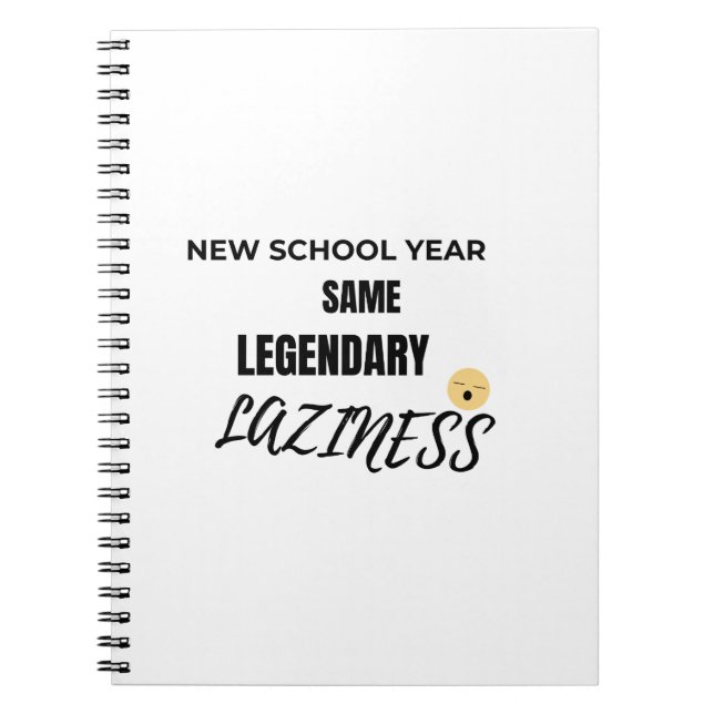 Too Lazy to Focus Notebook Notizblock (Vorderseite)