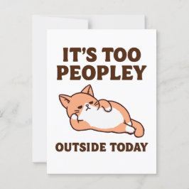 Too Peopley Cat Postkarte