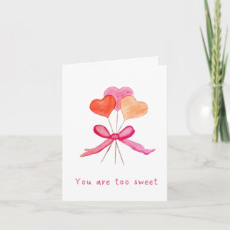 Too Sweet Valentine's Day Card Dankeskarte