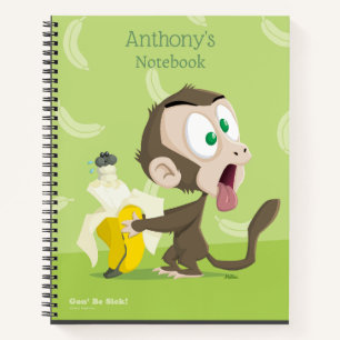Tooky Monkey mit BananenNotebook Notizbuch