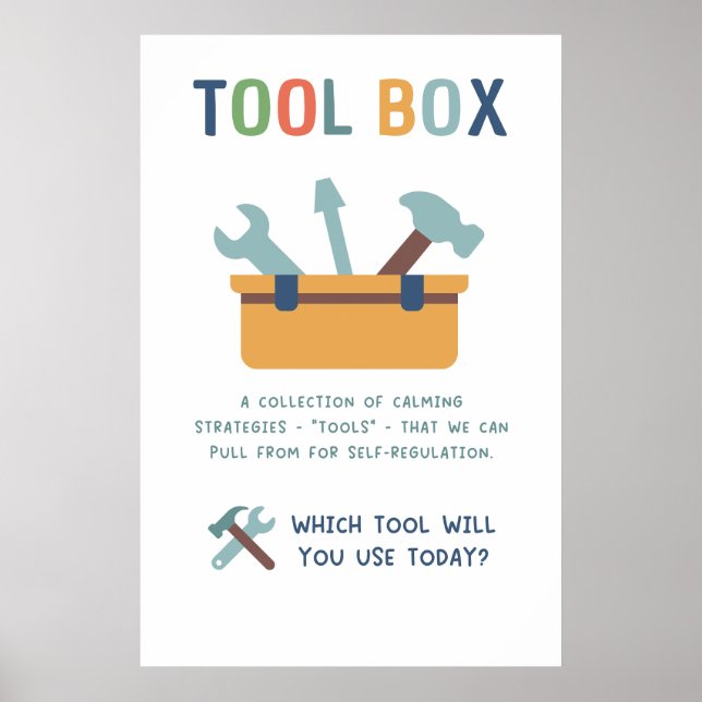 Tool Box Calm Technics Klassenzimmer Poster (Vorne)