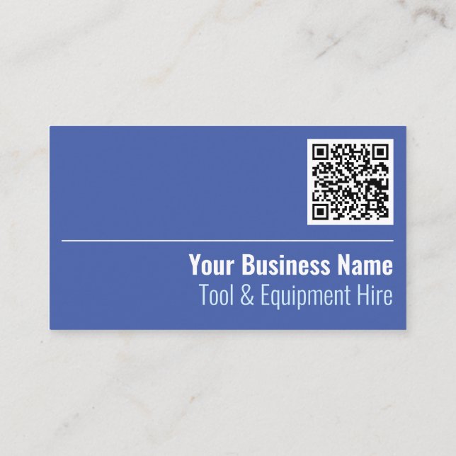 Tool & Equipment Miete QR Code Business Card Visitenkarte (Rückseite)