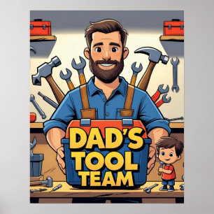 Tool Team Vater drucken Poster Art