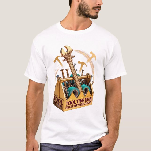 Tool Time Titan T Shirt, Funny Dad Gift T-Shirt (Vorderseite)