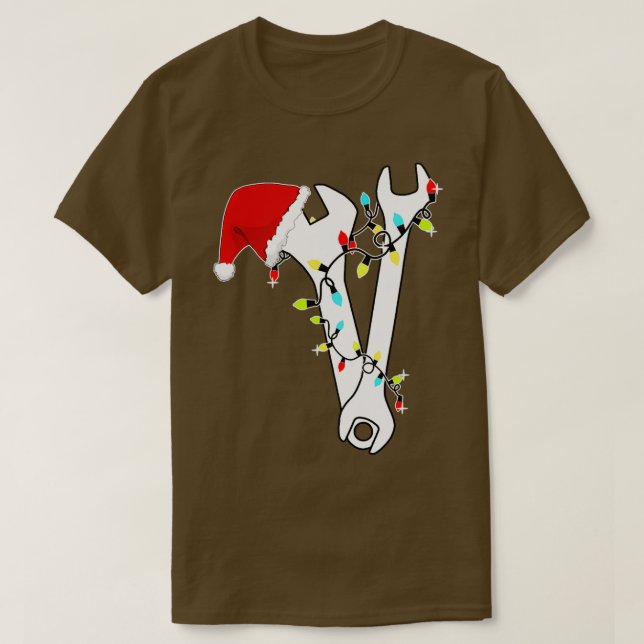Tool Wrench Technician Mechanic Engineer Christmas T-Shirt (Design vorne)