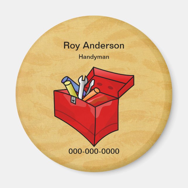 Toolbox: Handyman-Vorlage Magnet (Vorne)