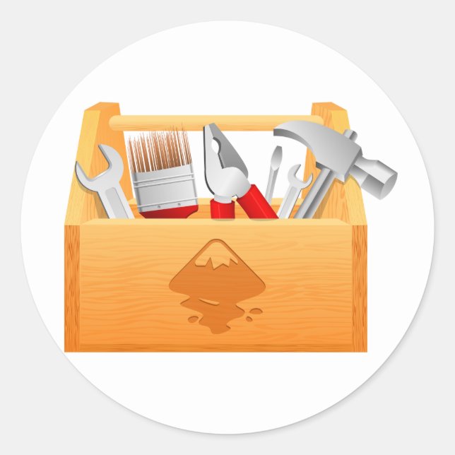 Toolbox-Sticker Runder Aufkleber (Vorderseite)