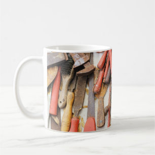 Tools Antiquitätenwerkzeug Rustikal Roter Mann Kaffeetasse