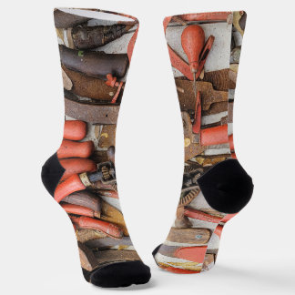 Tools Antiquitätenwerkzeug Rustikal Roter Mann Socken