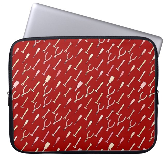 Tools, auf Bordeaux Laptopschutzhülle (Vorderseite)
