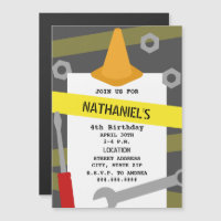 Tools Cone Caution Tape Construction Geburtstag