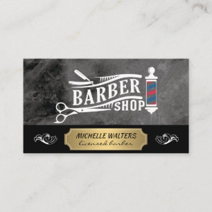 Tools für den Barbershop   Hair Cut Visitenkarte