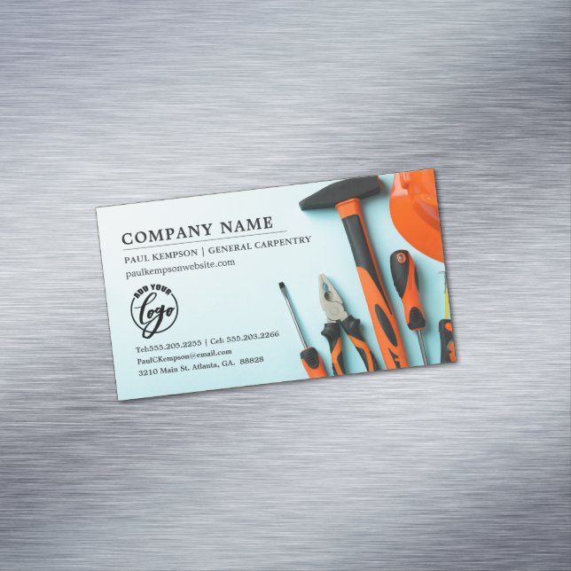Toolset anpassen | Handyman Construction Themed Magnetische Visitenkarte (Beispiel)