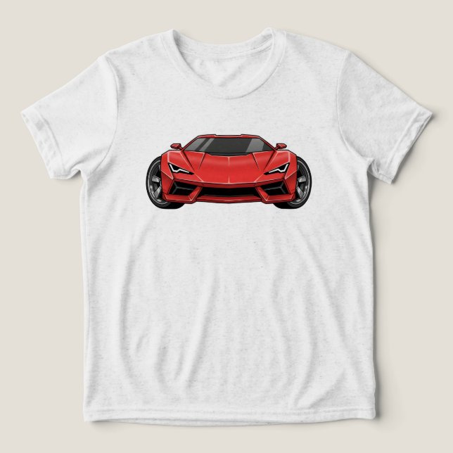 Toon Car Style Tri-Blend Shirt (Design Vorderseite)