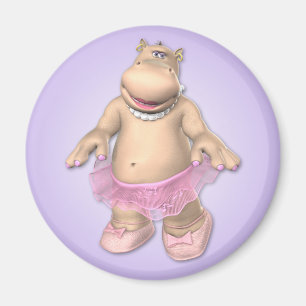 Toon-Flusspferd-Magnet Magnet