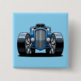 Toon Hotrod Art  Button
