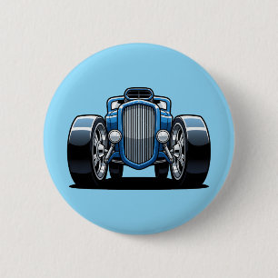 Toon Hotrod Kunst  Button