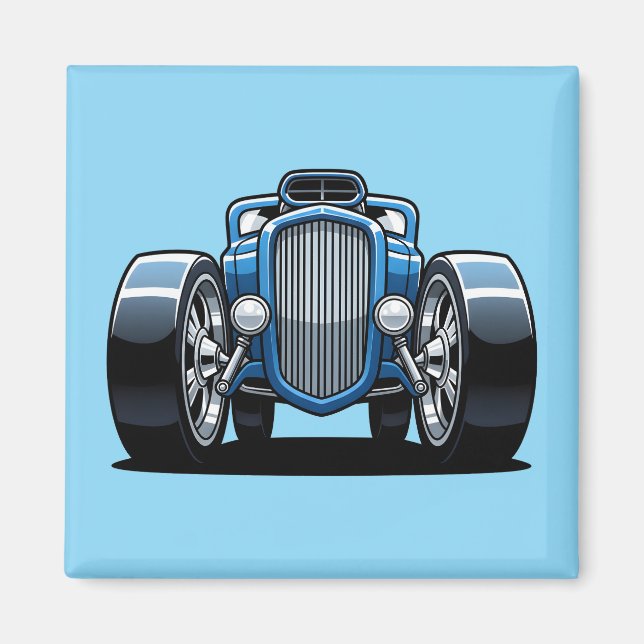 Toon Hotrod Kunst  Magnet (Vorne)