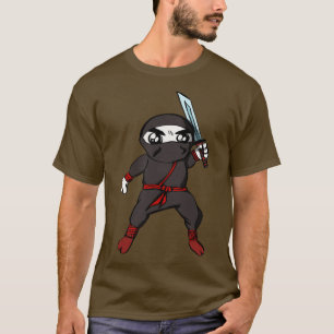 Toon Ninja Charakter mit Katana T-Shirt