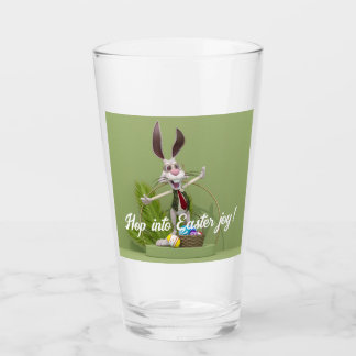 Toon Rabbit Stehend in der Nähe von Ostereiern Glas