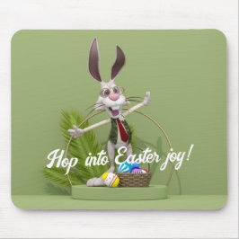 Toon Rabbit Stehend in der Nähe von Ostereiern Mousepad