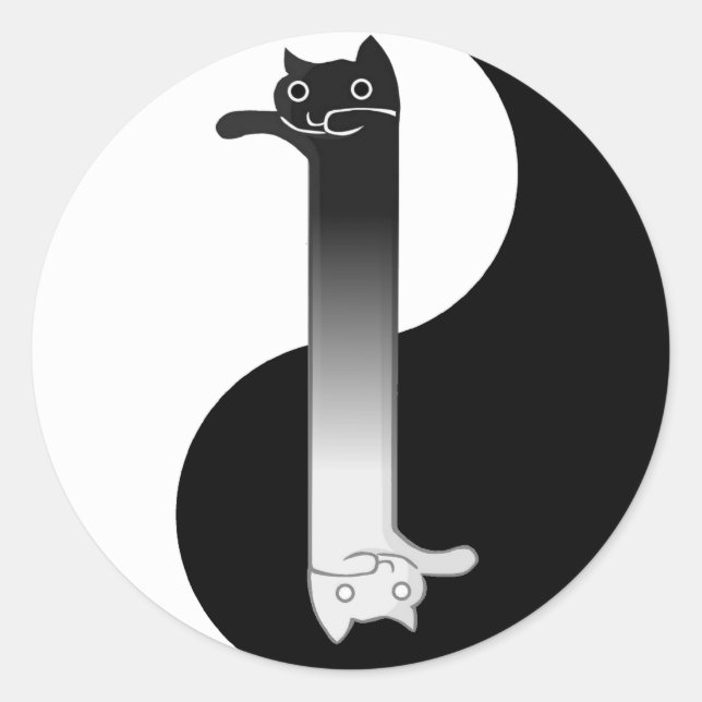 Toon Tao von Longcat Runder Aufkleber (Vorderseite)