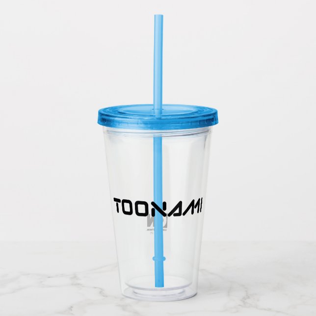 Toonami Digital-Schriftart-Logo Acryltrinkbecher (Vorderseite)