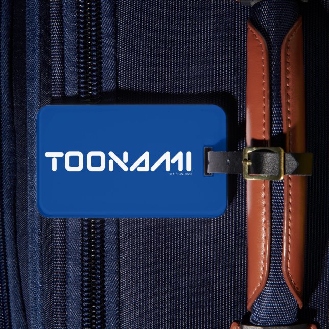 Toonami Digital-Schriftart-Logo Gepäckanhänger (Vorderseite Insitu 4)