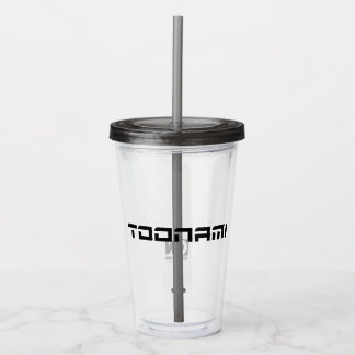 Toonami Futuristic Schriftart Logo Acryltrinkbecher