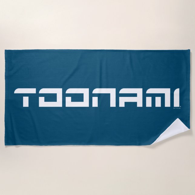 Toonami Futuristic Schriftart Logo Strandtuch (Vorderseite)