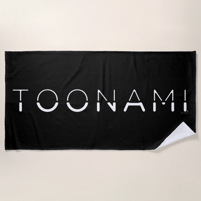 Toonami Split Schriftart Logo Strandtuch (Vorderseite)