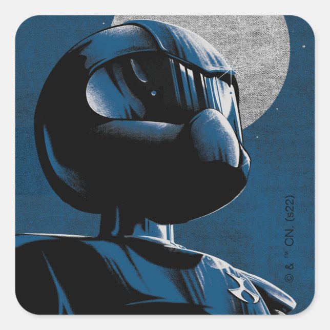 Toonami TOM 5 Moonlight Graphic Quadratischer Aufkleber (Vorderseite)
