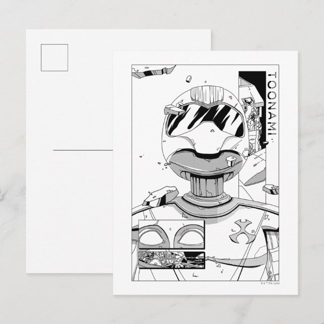 Toonami TOM 5 & SARA Comic Style Bumper Postkarte (Vorne/Hinten)