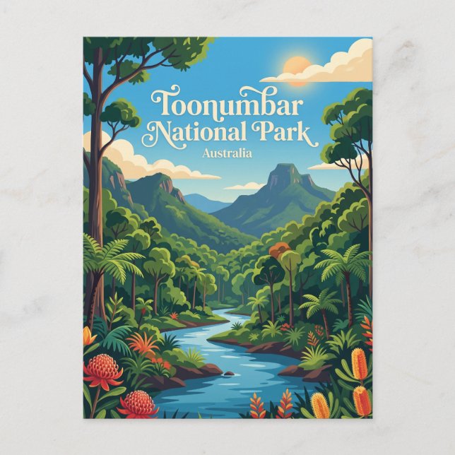 Toonumbar Nationalpark Australien Postkarte (Vorderseite)