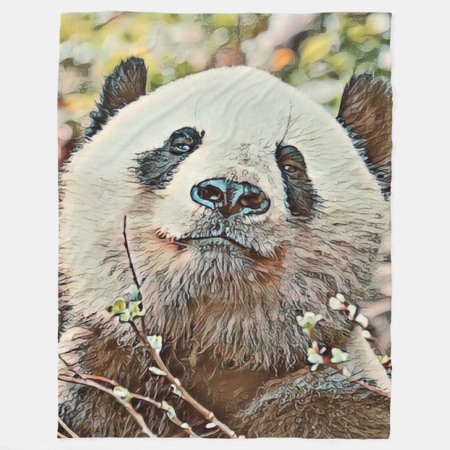 Toony Panda Fleecedecke (Vorderseite)