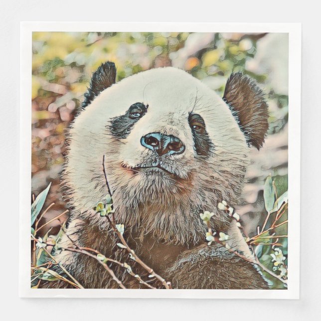 Toony Panda Serviette (Vorderseite)
