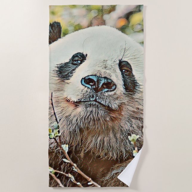 Toony Panda Strandtuch (Vorderseite)