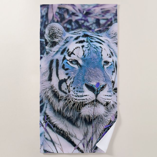 Toony Tiger blau Strandtuch (Vorderseite)