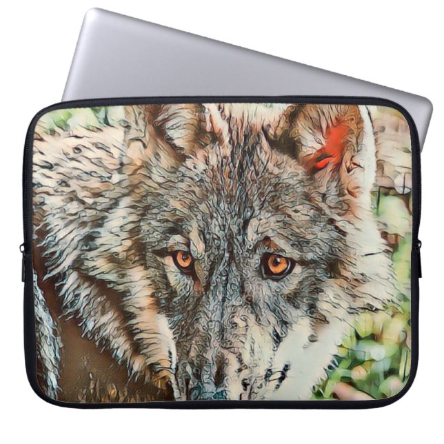 Toony Wolf Laptopschutzhülle (Vorderseite)