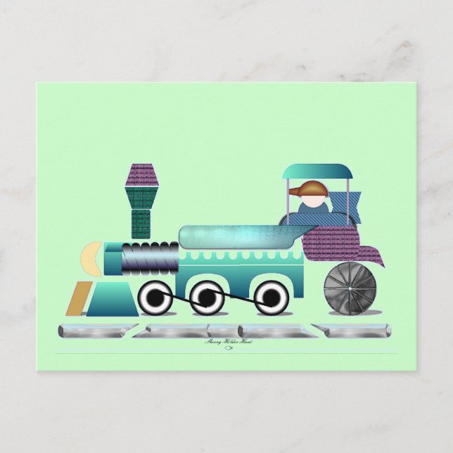 Toot Toot Train Postkarte (Vorderseite)